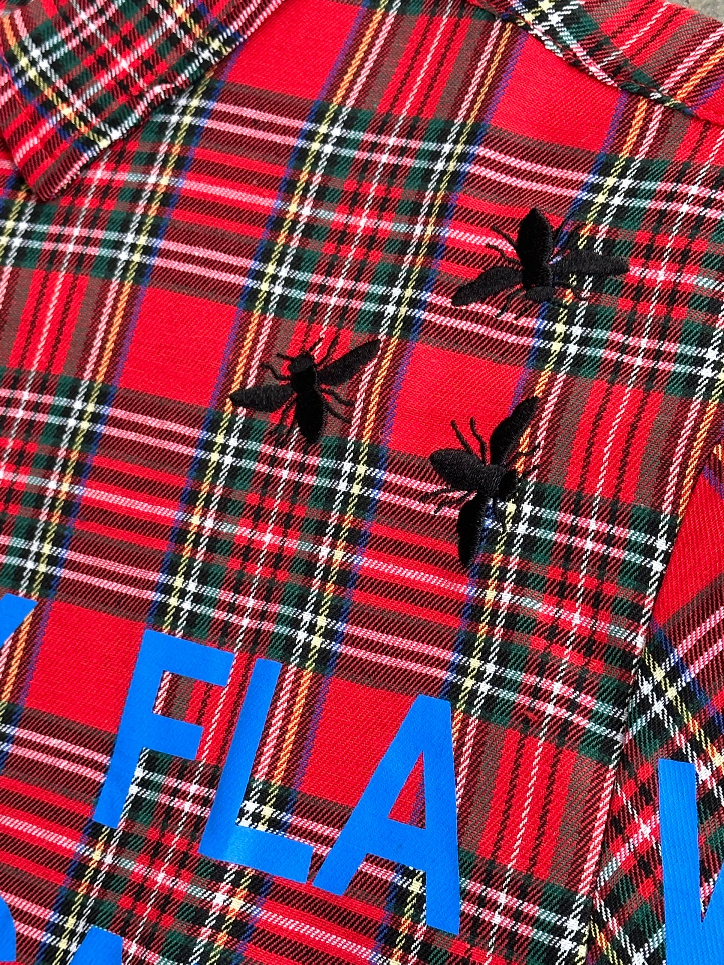 "Accepted My Flaws" Plaid Zip Up